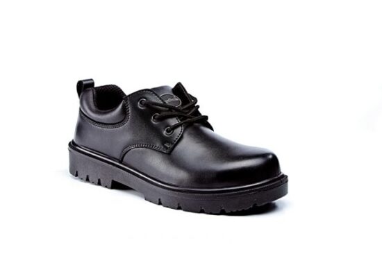 Black Leather 3 Eyelet Safety Shoe