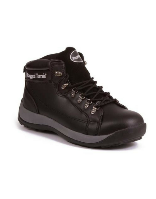 Black Leather Safety Boot