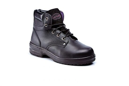 Ladies Black Leather Derby Boot